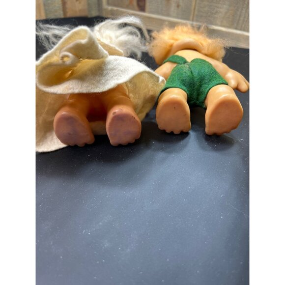 Vintage Thomas Dam Troll Doll Couple With Clothes 1960s Figurines - Picture 8 of 9